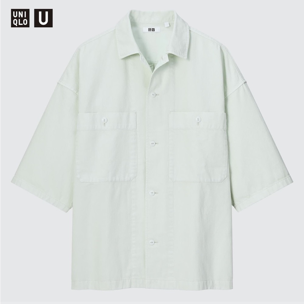 Uniqlo U Oversized work short sleeve shirt